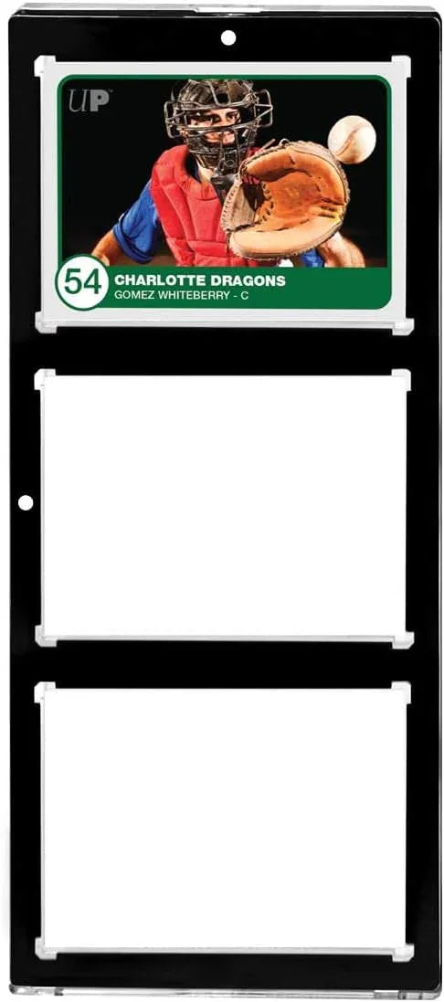 トレーディングカード 35PT 3-Card Black Border UV ONE-TOUCH Magnetic Holder 高品質マグネット式カードホルダー 標準サイズ対応 最大35pt収納可能 UVカット加工 非PVC素材 酸無添加 ダイヤモンドコーナー設計 縦横展示対応