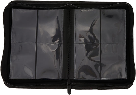 トレーディングカードバインダー Mythic ion 4-Pocket Zippered PRO-Binder Ultra Pro 高耐久合皮素材長期保存対応酸非含有 非PVC採用ジッパー式カード収納160枚ブラックカラー プレインズウォカーロゴ刺繍特別デザイン