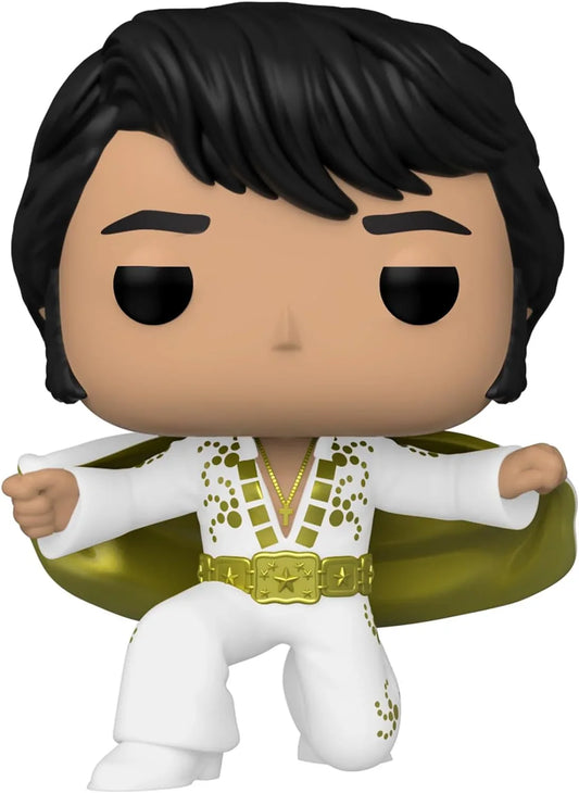フィギュア Funko POP! Rocks Elvis Presley Pharaoh Suit Vinyl Figure プレミアムコレクターアイテム 人気ロックアイコン 1973ラスベガス公演再現 伝説豪華金色衣装 高さ約9.6cm デフォルメデザイン公式ライセンス製品