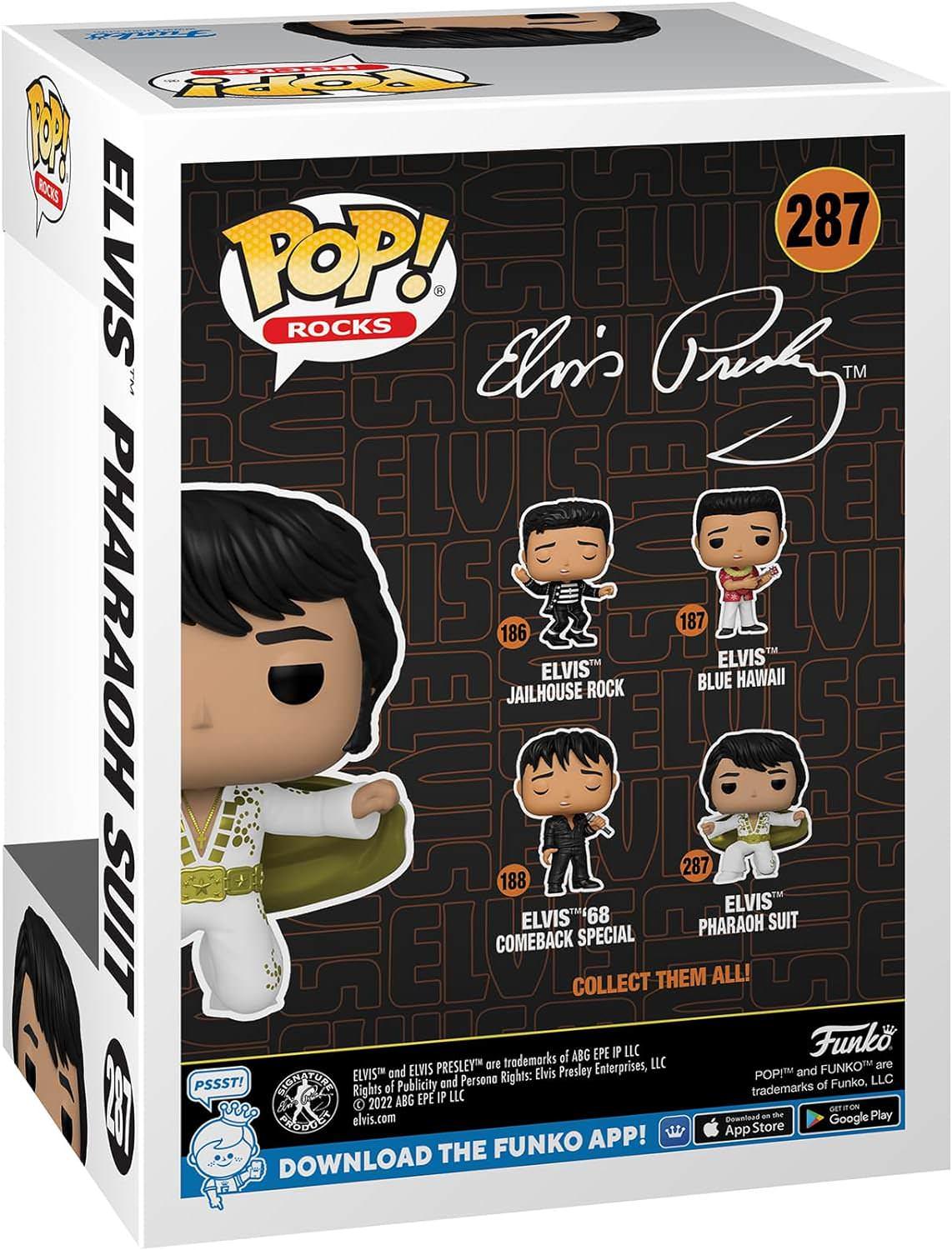 フィギュア Funko POP! Rocks Elvis Presley Pharaoh Suit Vinyl Figure プレミアムコレクターアイテム 人気ロックアイコン 1973ラスベガス公演再現 伝説豪華金色衣装 高さ約9.6cm デフォルメデザイン公式ライセンス製品