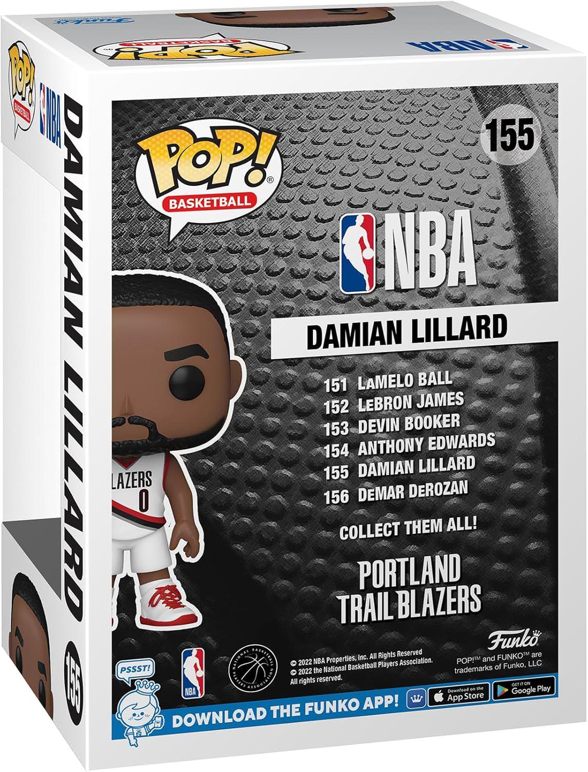フィギュア FUNKO POP NBA ダミアン リラード 155 ポートランド トレイルブレイザーズ バスケットボール チーム ユニフォーム 正規ライセンス アイテム 高さ約9.5cm 公式グッズ コレクション デフォルメ スタイリッシュモデル 完成品