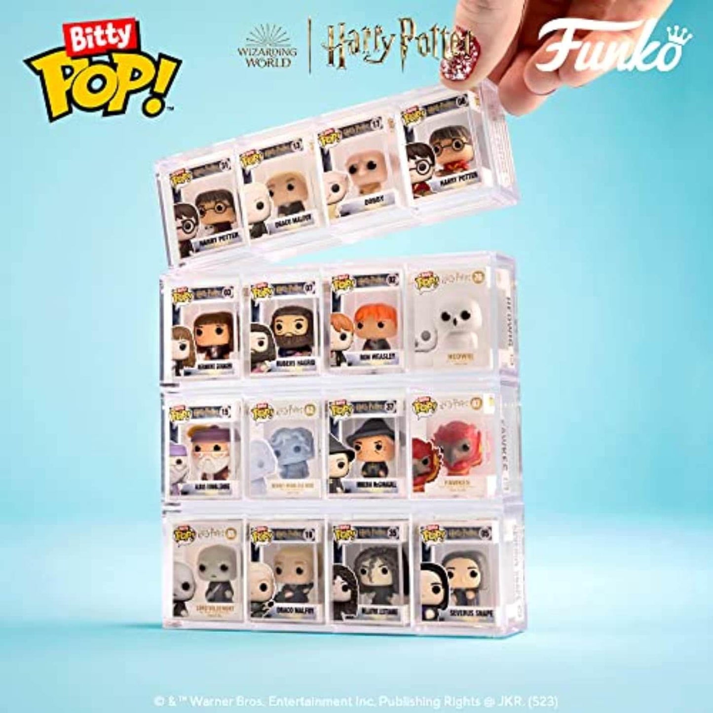 フィギュア Funko Bitty POP ハリー・ポッター ハーマイオニー イン ローブ 4パック 魔法キャラクター ミニチュア コレクション ホグワーツ グリフィンドール 黒ローブ エマ ワトソン 演じる 小型 高精細 デフォルメ キュート