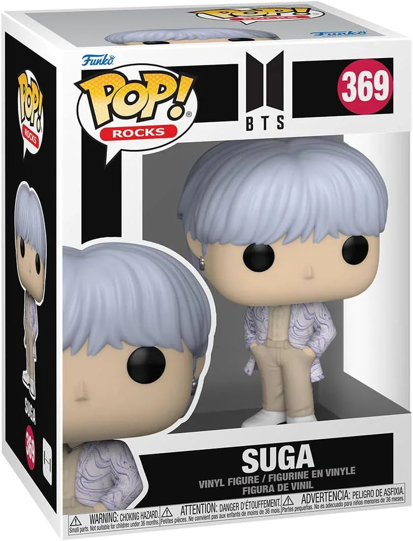 Funko Pop! Rocks BTS ー Suga #369 3.75 Inch Action Figure BTS SUGA フィギュア コレクション グローバル音楽グループ プロデューサー ラッパー 作詞作曲家 紫色ジャケット