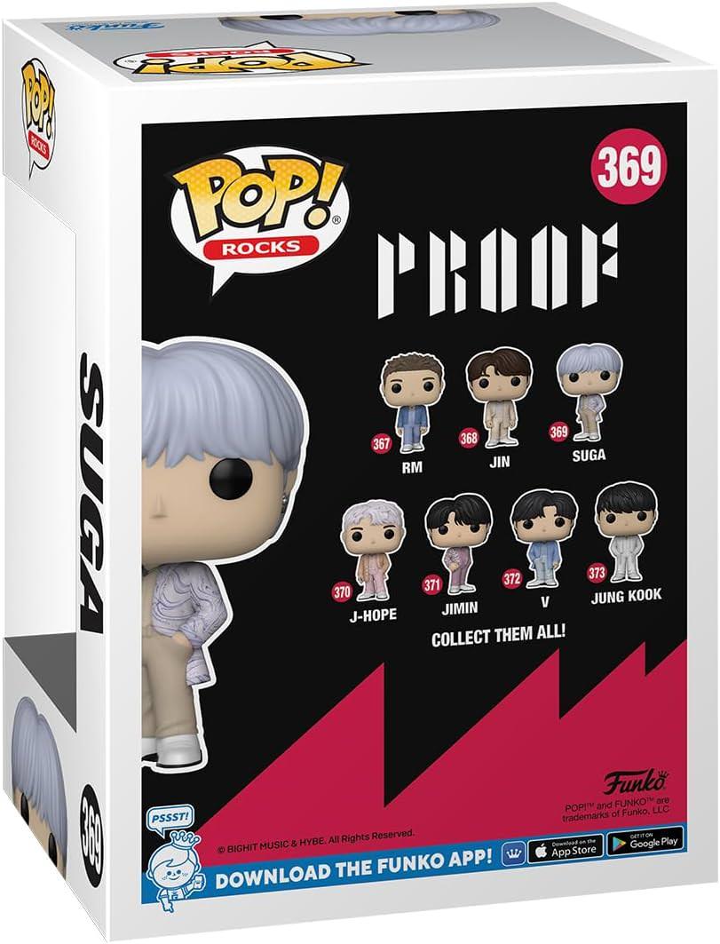 Funko Pop! Rocks BTS ー Suga #369 3.75 Inch Action Figure BTS SUGA フィギュア コレクション グローバル音楽グループ プロデューサー ラッパー 作詞作曲家 紫色ジャケット