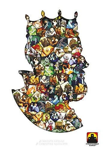 ボードゲーム Paper Tales 紡ぎ出される王国の物語 Stronghold Games 英語版 経年変化システム 採用キャラクター多彩な戦術 伝説ポイント獲得 プレイ人数二から五人 時間十五から三十分 対象十二歳以上