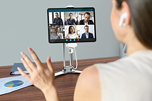 キッチン 多機能2-in-1キッチンタブレットスタンド CTA Digital 幅6インチから8.75インチ対応 壁掛けと卓上両用 アルミニウム製 軽量 耐久性優れ コンパクト収納 360度回転ヘッドピース 調整可能設置場所選ばず 動画視聴 レシピ閲覧