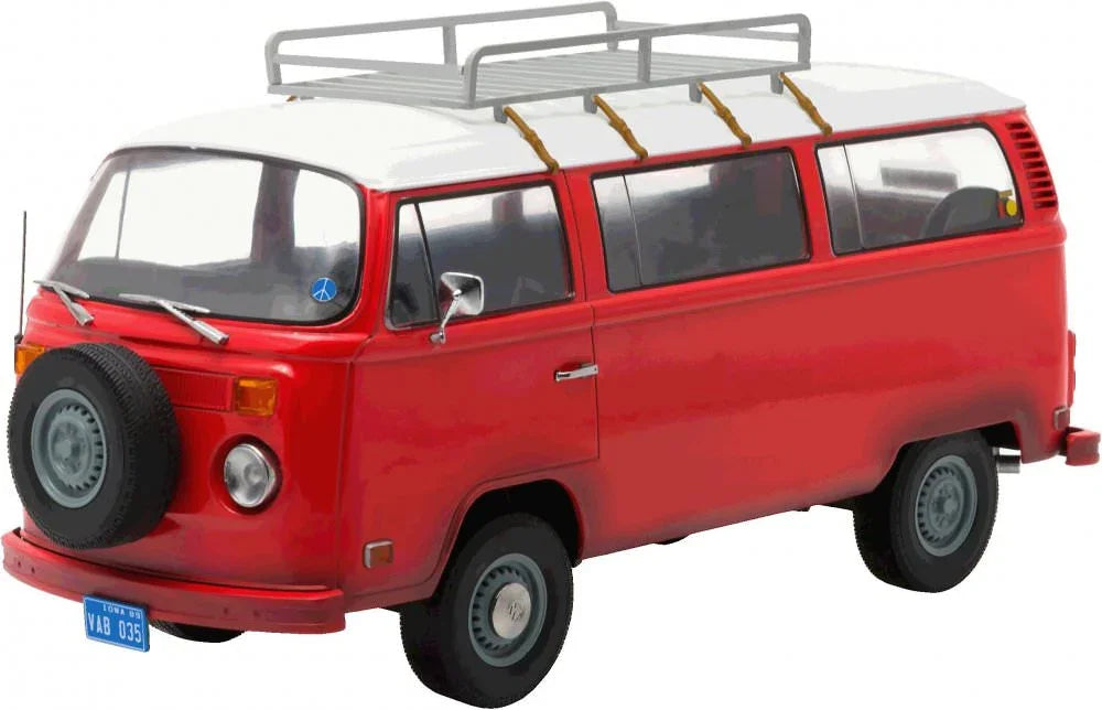 アウトレット品 ミニカー フォルクスワーゲン タイプ2 1973年式 映画フィールドオブドリームス登場モデル Greenlightブランド 大迫力1対18スケール ダイキャスト製 赤ボディ 精密造形 ヘッドライトウインドウホイール再現