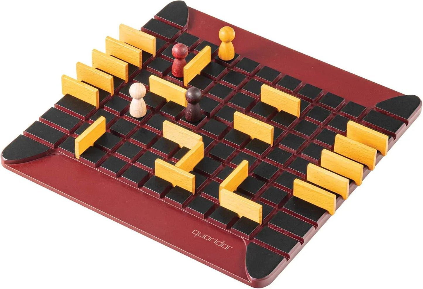 ボードゲーム Quoridor Gigamic 木製戦略ゲーム 世界100万個以上販売実績 シンプルルール 対象年齢8歳以上 プレイ人数2から4人 所要時間15分 高品質木製ボード 木製フェンス20個 木製ポーン4個 収納袋付