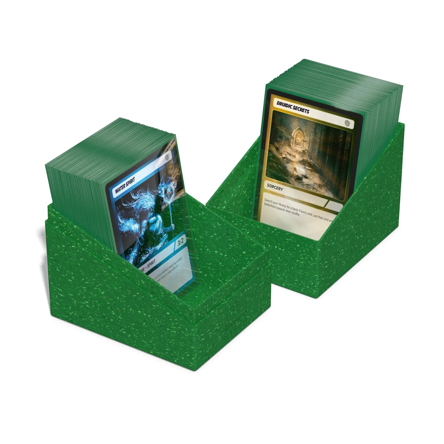 トレーディングカードケース Ultimate Guard RTE Boulder 133+ Green 環境に配慮した収納 大容量最大133枚収納可能 高耐久安全閉鎖システム モジュラー設計 FSC認証パッケージ ドイツ製 高品質TCGデッキ保護用ケース 87%再生資源使用