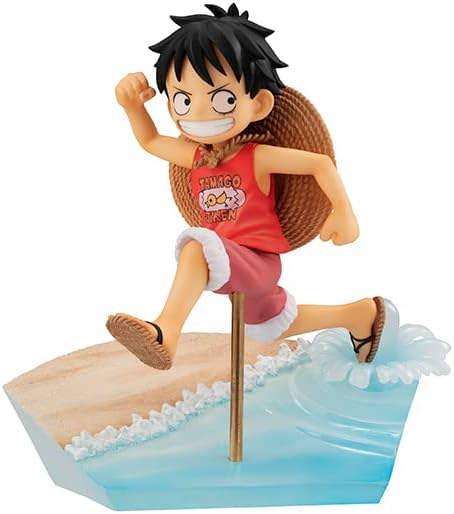 フィギュア ONE PIECE モンキー・D・ルフィ 幼少期 G.E.M.シリーズ 砂浜を駆ける躍動感あふれる立体化 高精細彩色 麦わら帽子可動式 波打ち際テクスチャ サイズ約165mm アニメ初期エンディングモチーフ 大人気国民的アニメ原作