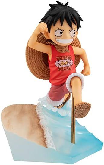 フィギュア ONE PIECE モンキー・D・ルフィ 幼少期 G.E.M.シリーズ 砂浜を駆ける躍動感あふれる立体化 高精細彩色 麦わら帽子可動式 波打ち際テクスチャ サイズ約165mm アニメ初期エンディングモチーフ 大人気国民的アニメ原作