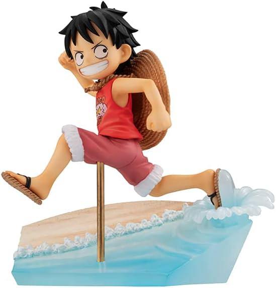 フィギュア ONE PIECE モンキー・D・ルフィ 幼少期 G.E.M.シリーズ 砂浜を駆ける躍動感あふれる立体化 高精細彩色 麦わら帽子可動式 波打ち際テクスチャ サイズ約165mm アニメ初期エンディングモチーフ 大人気国民的アニメ原作