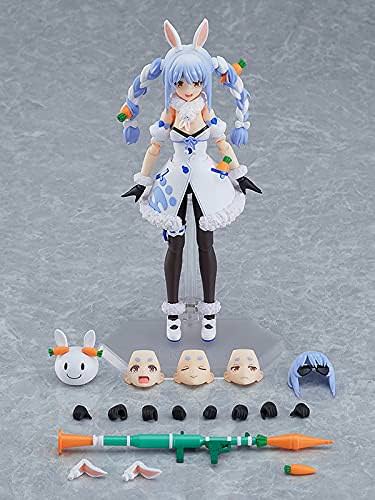 フィギュア figma 兎田ぺこら ホロライブプロダクション 3期生 アクションフィギュア 4種類表情 笑顔 ドヤ顔 いじられ顔 慌て顔 ロケットランチャー 人参 野うさぎ サングラス付き前髪 たれ耳 関節パーツ 可動性 VTuber うさ耳