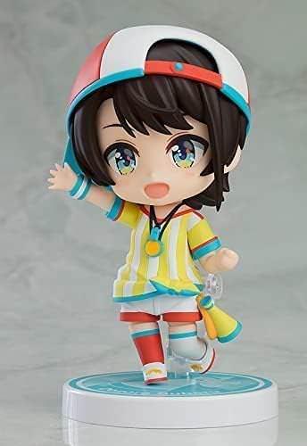 ねんどろいど 大空スバル ホロライブプロダクション 2期生 元気いっぱい 太陽少女 フィギュア 3種類表情パーツ 通常顔 キレ顔 メスバル顔 付属 マスコット スバルドダック ソーセージフォーク 専用台座 コンパクトサイズ 約100mm