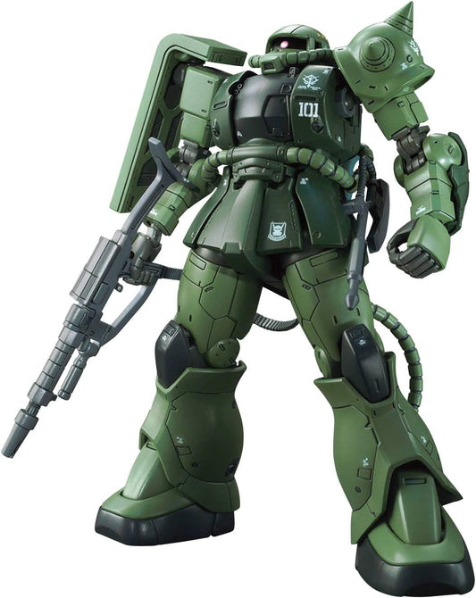 HG 1/144 ザクII C-6/R6型 機動戦士ガンダム THE ORIGIN ファルメル隊再現 精密造形 バルカン砲 マーキングシール 多彩な武装 可動性能 成形色 ブレードアンテナ 指揮官用頭部 余剰パーツ アクションベース5対応