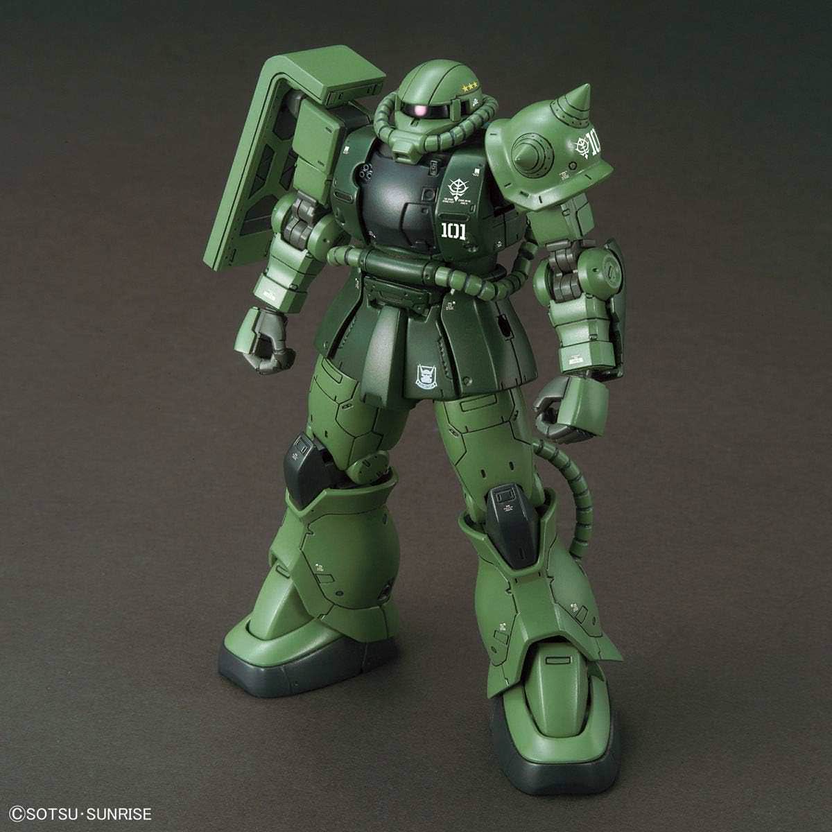 HG 1/144 ザクII C-6/R6型 機動戦士ガンダム THE ORIGIN ファルメル隊再現 精密造形 バルカン砲 マーキングシール 多彩な武装 可動性能 成形色 ブレードアンテナ 指揮官用頭部 余剰パーツ アクションベース5対応