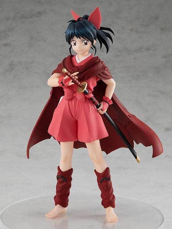 フィギュア 半妖の夜叉姫 もろは POP UP PARADE グッドスマイルカンパニー 高品質 ABS PVC素材 高さ約15cm 魅力的ポージング 戦闘的刀廻鴉丸構え 紅蓮の炎技表現 四半妖血継承 明るく活発 戦国時代冒険キャラクター 戦闘能力高い