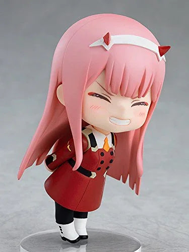 フィギュア DARLING in the FRANXX ゼロツー ねんどろいど グッドスマイルカンパニー PVC ABS 高さ約10cm 表情パーツ三種 ベーコンパーツ 制服ジャケット帽子付き 多彩なポージング可能 デフォルメスタイル 特徴的なピンク髪 赤い角