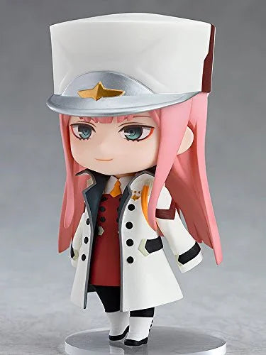 フィギュア DARLING in the FRANXX ゼロツー ねんどろいど グッドスマイルカンパニー PVC ABS 高さ約10cm 表情パーツ三種 ベーコンパーツ 制服ジャケット帽子付き 多彩なポージング可能 デフォルメスタイル 特徴的なピンク髪 赤い角