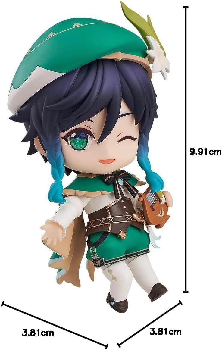 フィギュア 原神 ウェンティ ねんどろいど Good Smile Company 高さ約100mm 緑色髪 帽子 衣装丁寧再現 表情パーツ三種 ウィンク目閉笑顔 木製竪琴フリューリンゲン 天空の翼 武器 風神バルバトス化身 自由気ままな吟遊詩人