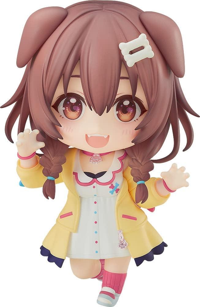 フィギュア 戌神ころね ねんどろいど グッドスマイルカンパニー ホロライブプロダクション 人気VTuber 茶色髪 犬耳 洋服再現 100mm 表情パーツ三種 通常顔 笑顔 ヤンデレ顔 差し替えハンド付き フランスパン ホソイヌミニチュア