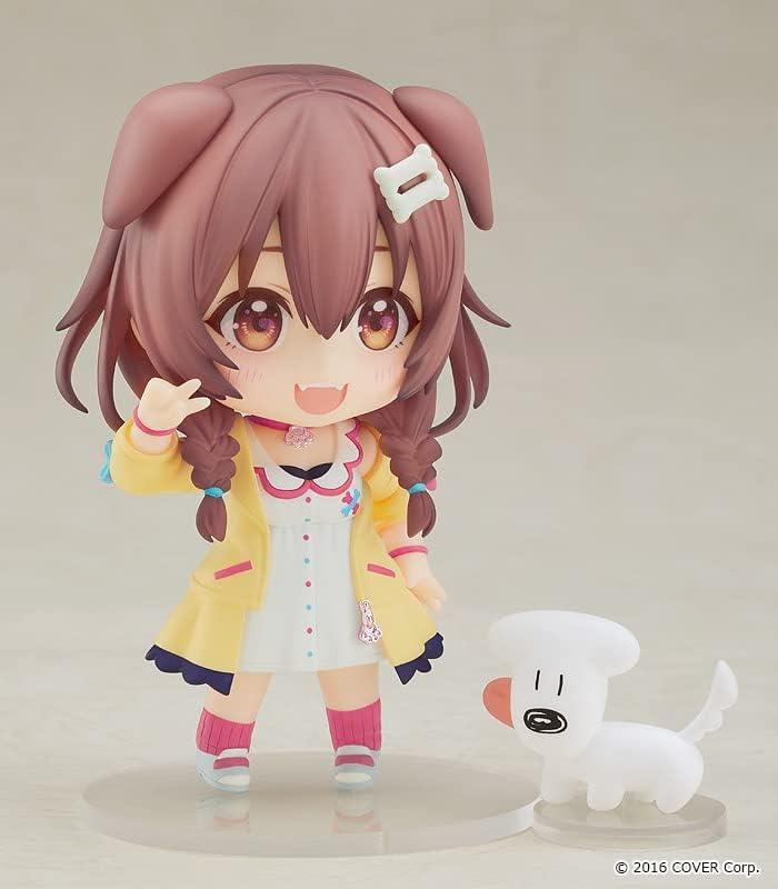 フィギュア 戌神ころね ねんどろいど グッドスマイルカンパニー ホロライブプロダクション 人気VTuber 茶色髪 犬耳 洋服再現 100mm 表情パーツ三種 通常顔 笑顔 ヤンデレ顔 差し替えハンド付き フランスパン ホソイヌミニチュア