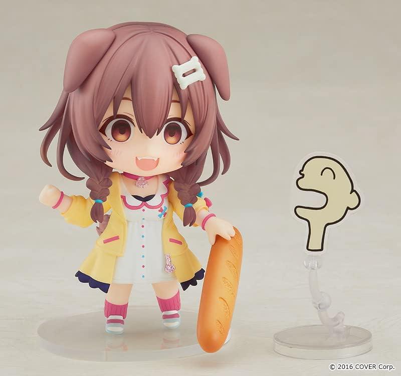 フィギュア 戌神ころね ねんどろいど グッドスマイルカンパニー ホロライブプロダクション 人気VTuber 茶色髪 犬耳 洋服再現 100mm 表情パーツ三種 通常顔 笑顔 ヤンデレ顔 差し替えハンド付き フランスパン ホソイヌミニチュア