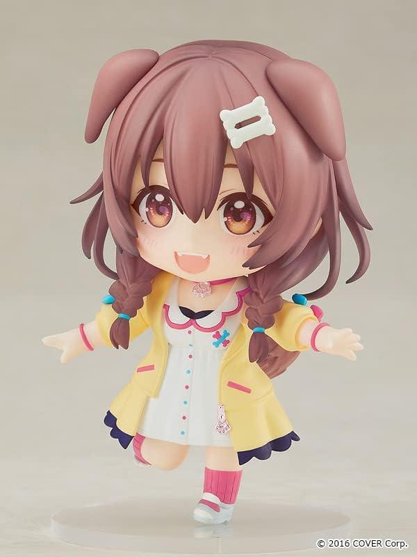 フィギュア 戌神ころね ねんどろいど グッドスマイルカンパニー ホロライブプロダクション 人気VTuber 茶色髪 犬耳 洋服再現 100mm 表情パーツ三種 通常顔 笑顔 ヤンデレ顔 差し替えハンド付き フランスパン ホソイヌミニチュア