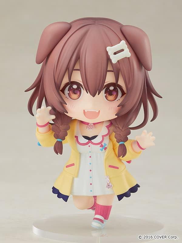 フィギュア 戌神ころね ねんどろいど グッドスマイルカンパニー ホロライブプロダクション 人気VTuber 茶色髪 犬耳 洋服再現 100mm 表情パーツ三種 通常顔 笑顔 ヤンデレ顔 差し替えハンド付き フランスパン ホソイヌミニチュア