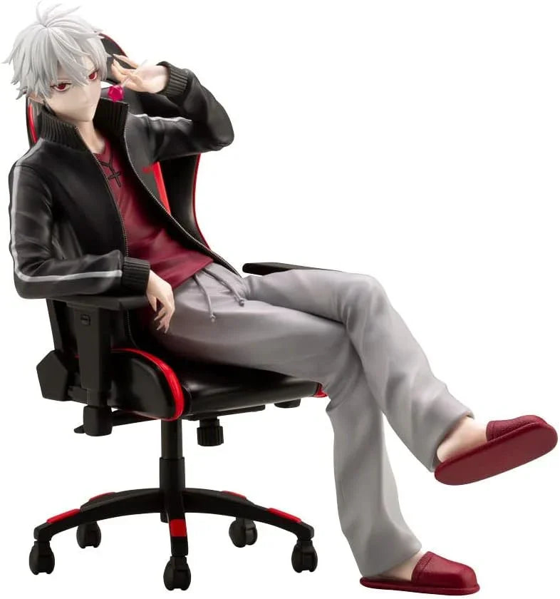 フィギュア にじさんじ 葛葉 1/7スケール フィギュア コトブキヤ 銀白色の髪 赤い瞳 ヴァンパイアゲーマー ゲーミングチェア リラックスポージング 軽やかで透明感のあるパーツ 使用 トラックスーツ シワ表現 スリッパ取り外し可能 並行輸入品