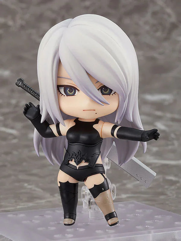 NieR:Automata A2 ヨルハA型二号 ねんどろいど フィギュア アクションRPG スクウェア・エニックス プラチナゲームズ 戦闘アンドロイド 高さ約100mm コンパクトサイズ 表情パーツ3種類 40式剣 40式刀 攻撃エフェクトパーツ付き 並行輸入品