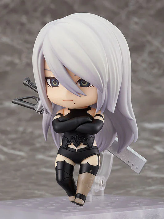 NieR:Automata A2 ヨルハA型二号 ねんどろいど フィギュア アクションRPG スクウェア・エニックス プラチナゲームズ 戦闘アンドロイド 高さ約100mm コンパクトサイズ 表情パーツ3種類 40式剣 40式刀 攻撃エフェクトパーツ付き 並行輸入品