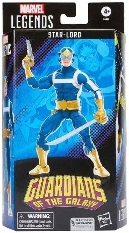 フィギュア ハズブロ マーベルレジェンド スター・ロード 6インチ アクションフィギュア ガーディアンズ・オブ・ギャラクシー コミックバージョン 高精細造形 高彩色 可動多数 交換用ハンドパーツ付き 双拳銃ブラスター装備 リーダー