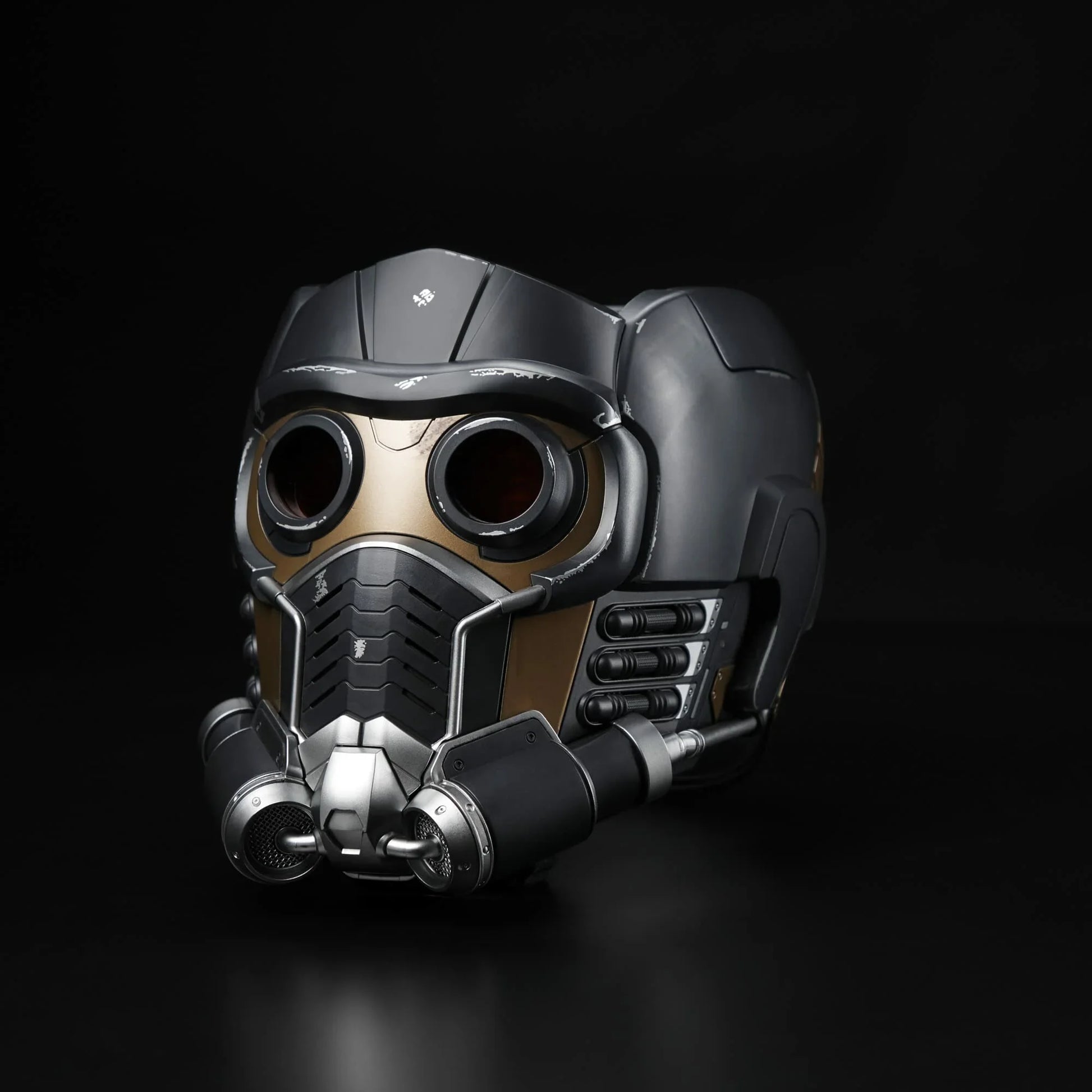 フィギュア マーベル・レジェンド・スター・ロード・エレクトロニック・ロールプレイ・ヘルメット ガーディアンズ・オブ・ギャラクシー 映画忠実再現 1対1スケール 赤色LEDライト搭載 サウンドエフェクト内蔵