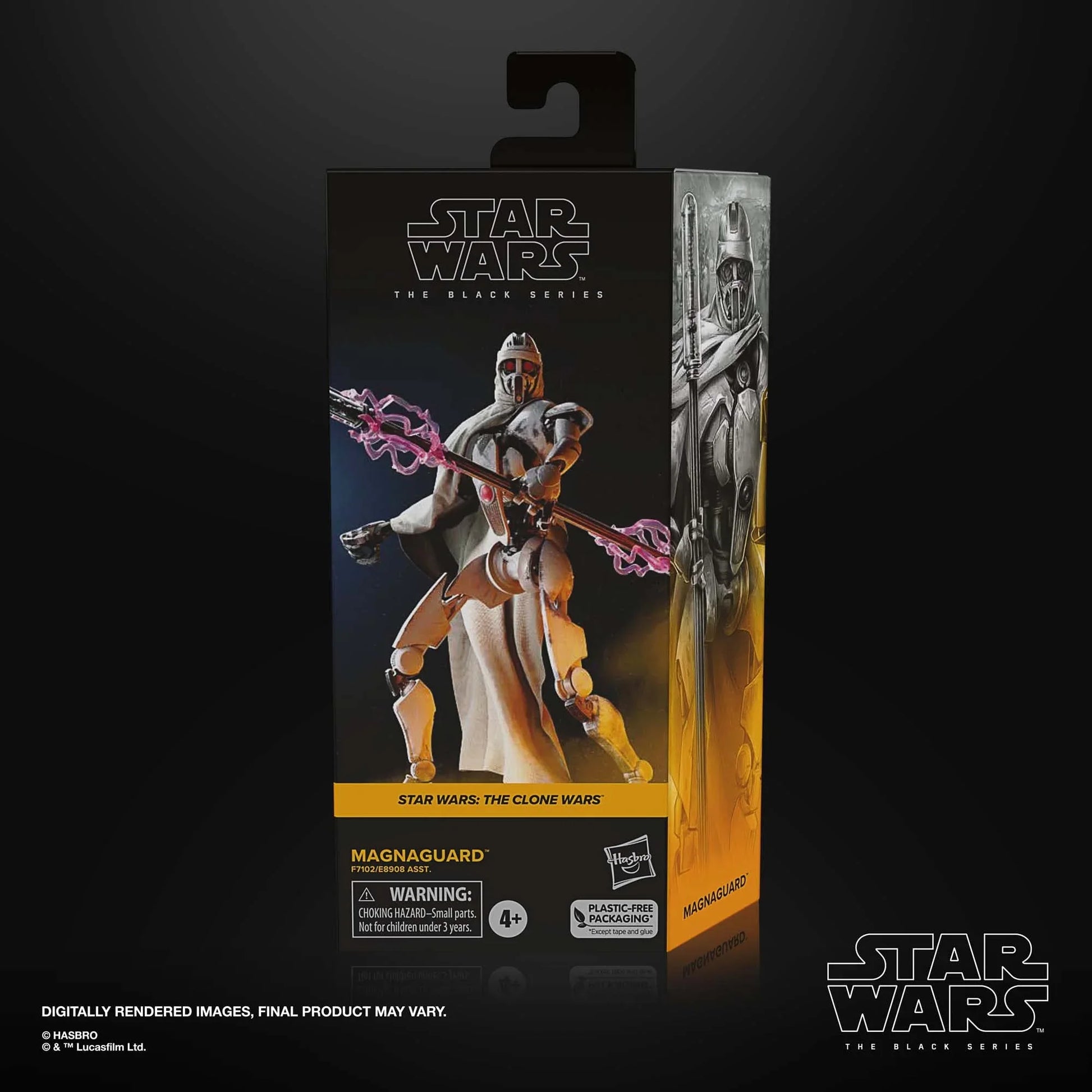 フィギュア Star Wars The Clone Wars MagnaGuard Black Series Hasbro 高品質 可動ポイント プレミアムディテール 精巧再現 6インチ 約15cm コレクティブル 電撃武器 エレクトロスタッフ IG-100 バトルドロイド クローン戦争 特殊作戦