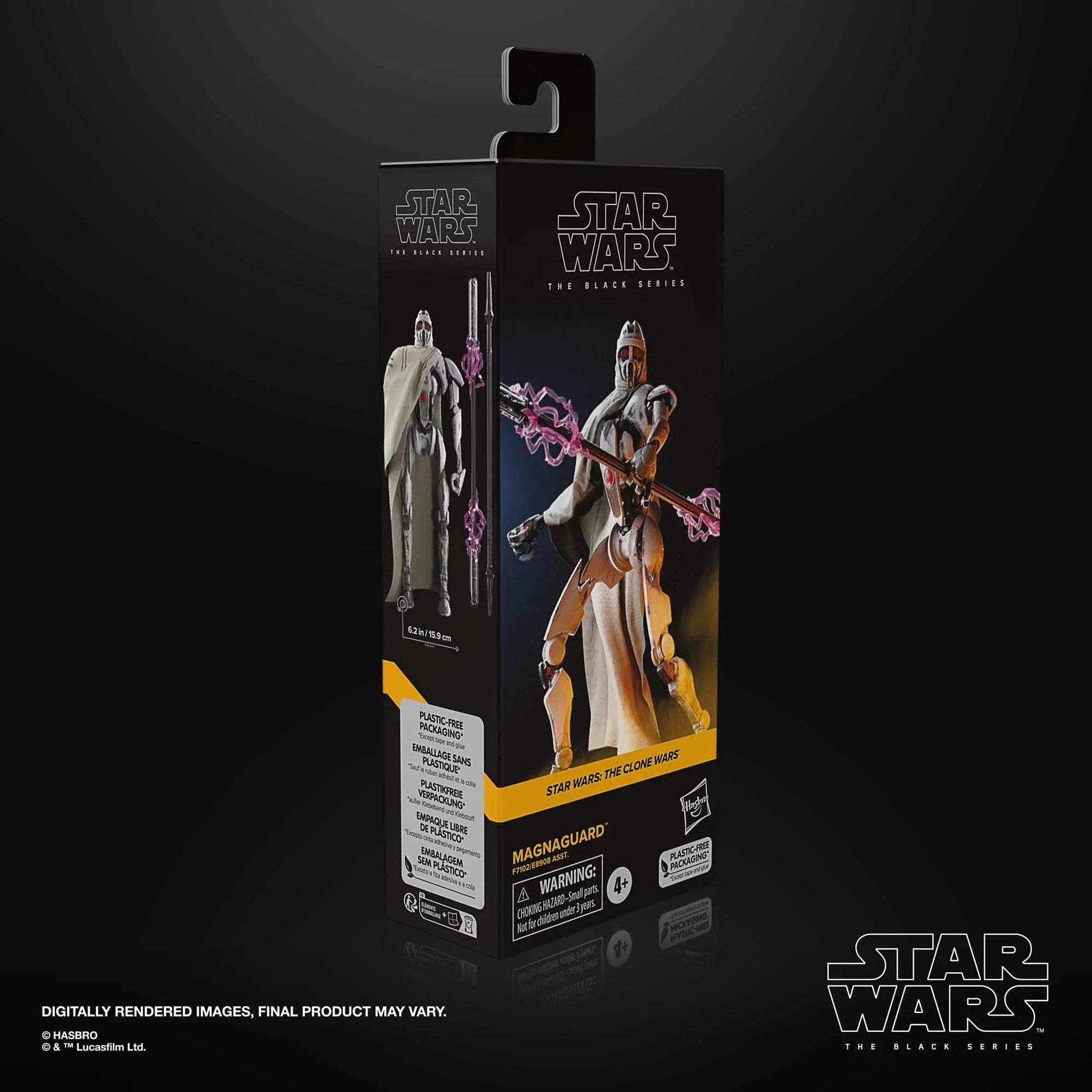 フィギュア Star Wars The Clone Wars MagnaGuard Black Series Hasbro 高品質 可動ポイント プレミアムディテール 精巧再現 6インチ 約15cm コレクティブル 電撃武器 エレクトロスタッフ IG-100 バトルドロイド クローン戦争 特殊作戦