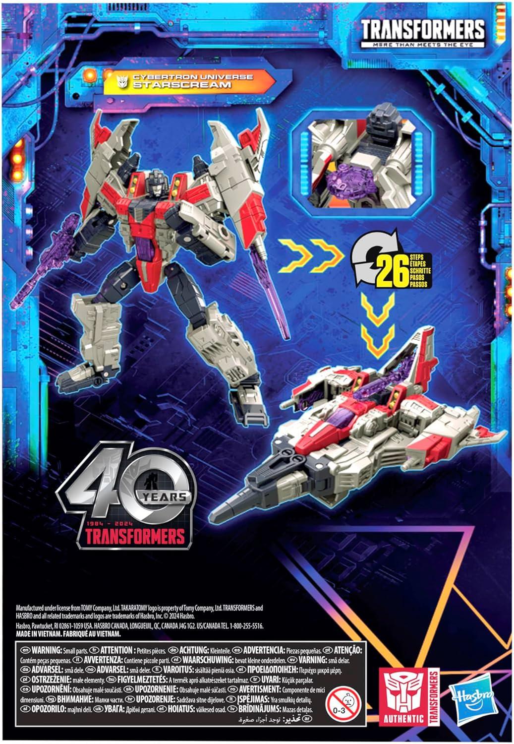 アクションフィギュア TRANSFORMERS Legacy United Voyager Class サイバトロン ユニバース スタースクリーム ブラスター サイバーキー 4ジェットウィング 26ステップ変形 17.7cm アーティキュレーション対応
