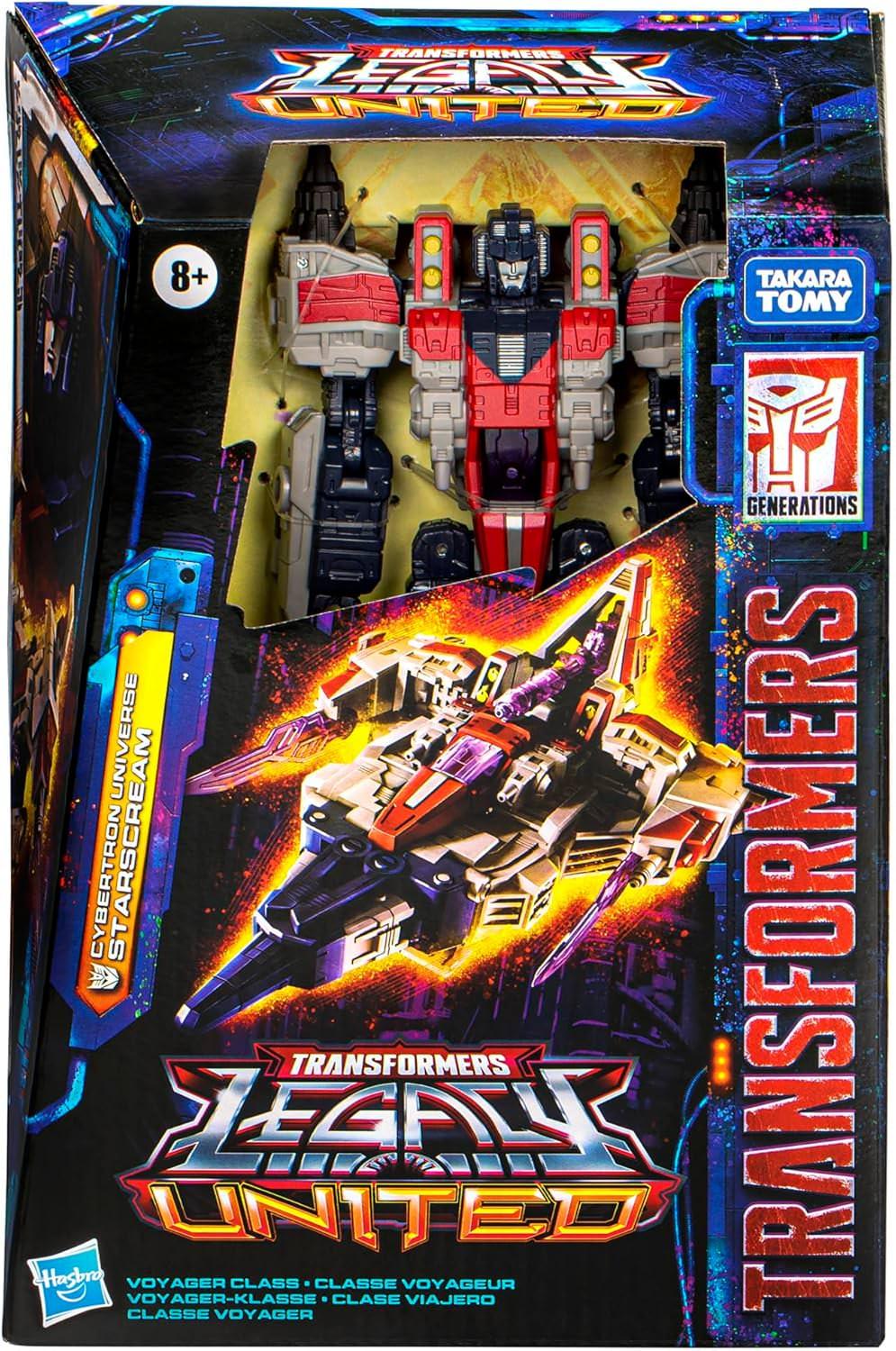 アクションフィギュア TRANSFORMERS Legacy United Voyager Class サイバトロン ユニバース スタースクリーム ブラスター サイバーキー 4ジェットウィング 26ステップ変形 17.7cm アーティキュレーション対応