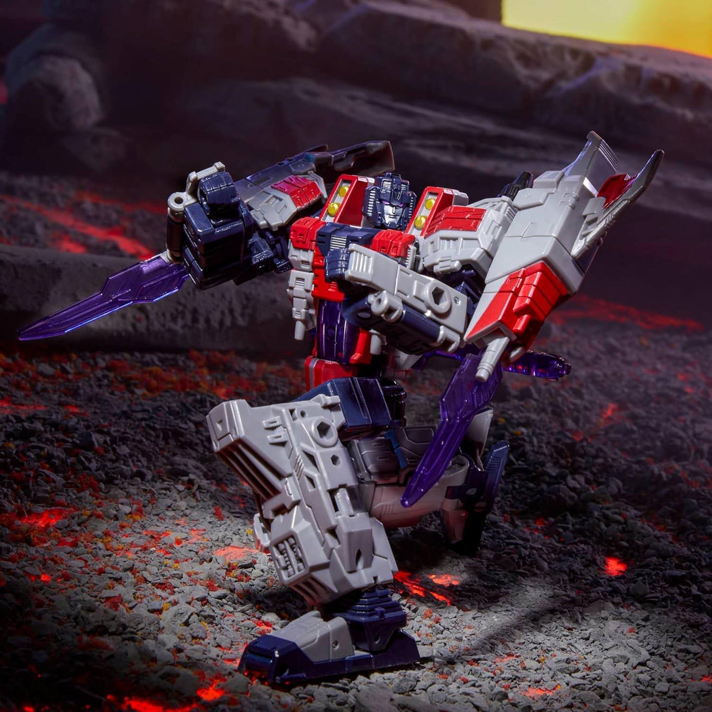 アクションフィギュア TRANSFORMERS Legacy United Voyager Class サイバトロン ユニバース スタースクリーム ブラスター サイバーキー 4ジェットウィング 26ステップ変形 17.7cm アーティキュレーション対応