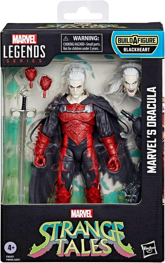 フィギュア Marvel's Dracula マーベルコミックス Marvel Legends Series Strange Tales シリーズ 吸血鬼 伝説のドラキュラ 6インチスケール 可動式 アクションフィギュア 4アクセサリー Blackheart 2パーツ コミックベース 精巧造形 並行輸入品