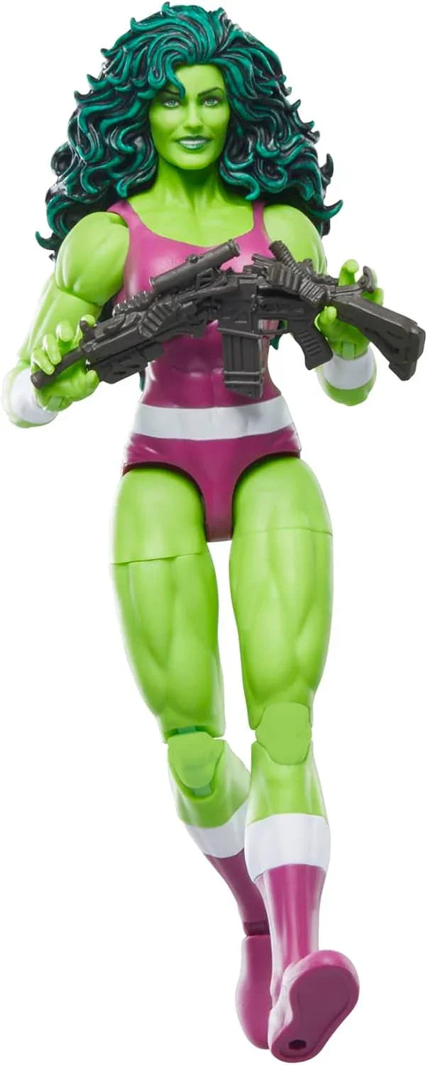 フィギュア Marvel Legends Series She-Hulk 6 Retro Comics Marvel シー・ハルク ジェニファー・ウォルターズ 精巧アクション 可動約20箇所 交換用ハンドパーツ付き レトロスタイルブリスターカードパッケージ コレクター向け 並行輸入品
