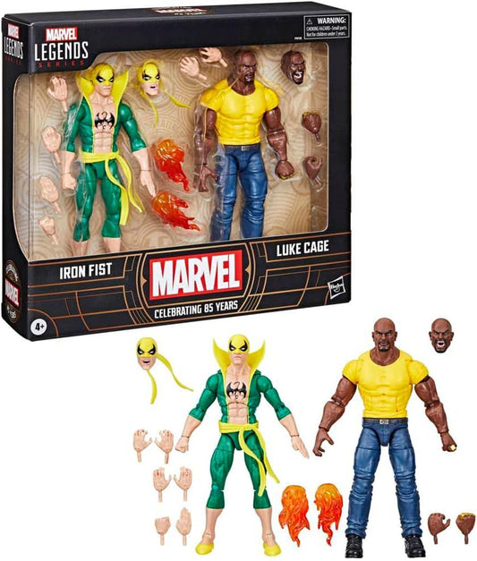 フィギュア アイアンフィスト ルークケイジ マーベルレジェンドシリーズ ヒーローズフォーハイヤー 2パック 可動20以上 アクセサリー12点付属 ウィンドウボックス仕様 Hasbro公式 6インチスケール マーベル85周年記念 コミック再現