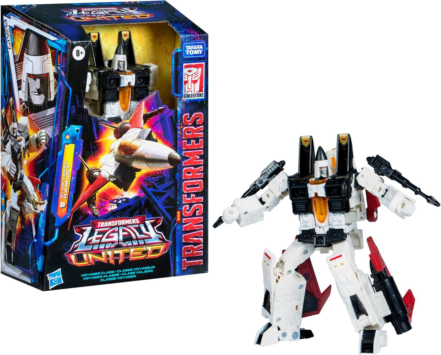 トランスフォーマー Legacy United ボイジャークラス G1ユニバース ラムジェット Hasbro 40年 歴史 究極 変形 フィギュア 23ステップ 完全変形 7インチ ロボットモード 戦闘機モード デストロン軍団 精鋭戦士 コーンヘッド シーカー