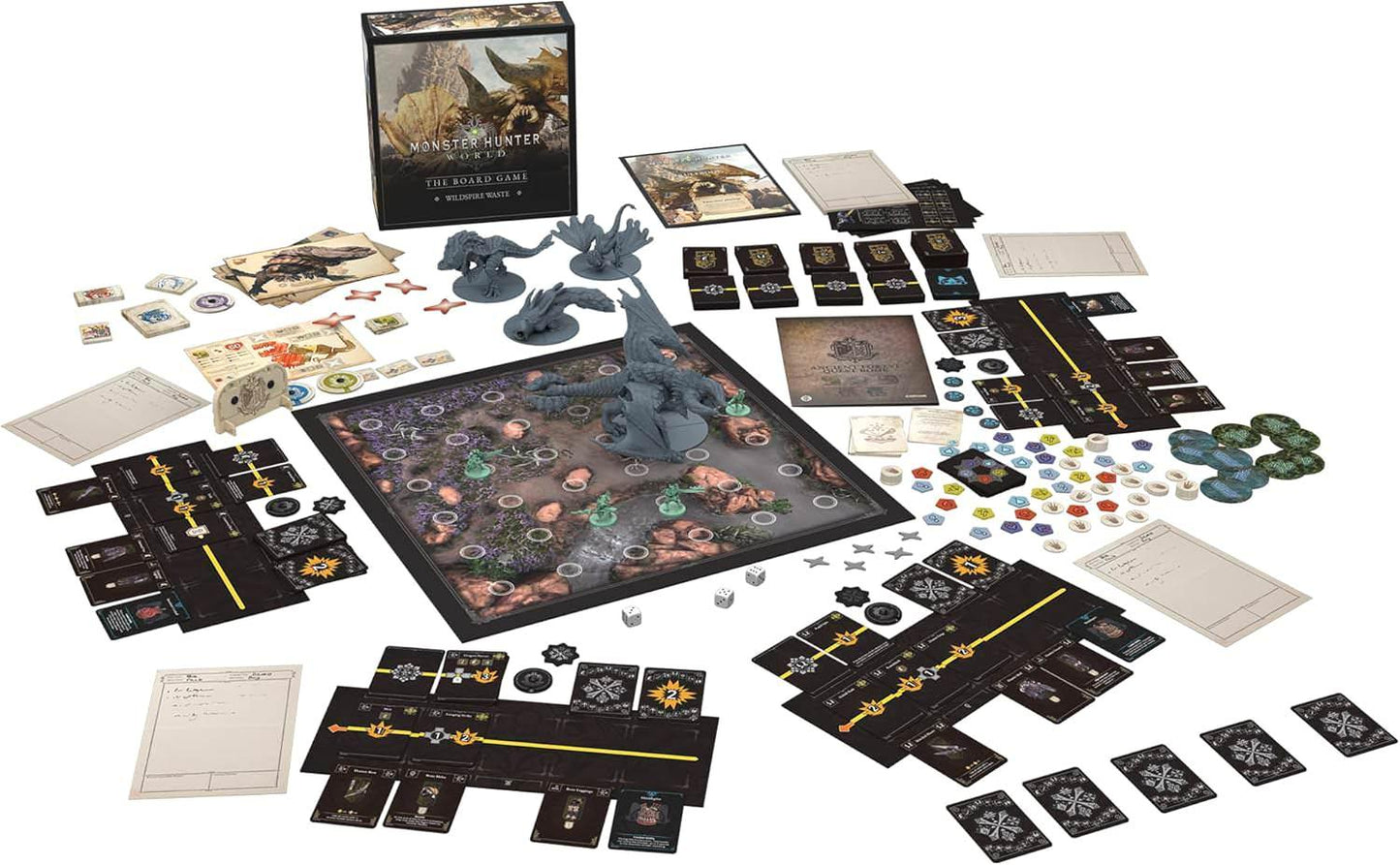ボードゲーム Monster Hunter World The Board Game Wildspire Waste Steamforged Games 協力型デッキ構築戦略的ハンティングアクション最大4人対応多彩ハンター強大モンスター討伐成長装備選択豊富ミニチュア