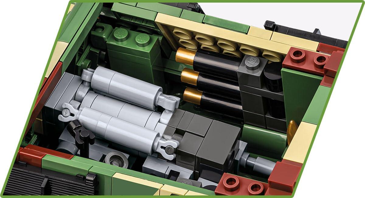 アウトレット品 プラモデル Cobi 2580 Sd Kfz 186 ヤークトティーガー ドイツ駆逐戦車モデルキット 第二次世界大戦 高精度1280ブロック 1対28スケール 可動砲身 開閉ハッチ取り外しミニエンジンモデル 戦車長フィギュア付属