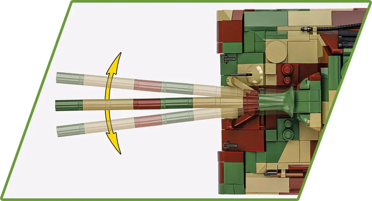 アウトレット品 プラモデル Cobi 2580 Sd Kfz 186 ヤークトティーガー ドイツ駆逐戦車モデルキット 第二次世界大戦 高精度1280ブロック 1対28スケール 可動砲身 開閉ハッチ取り外しミニエンジンモデル 戦車長フィギュア付属