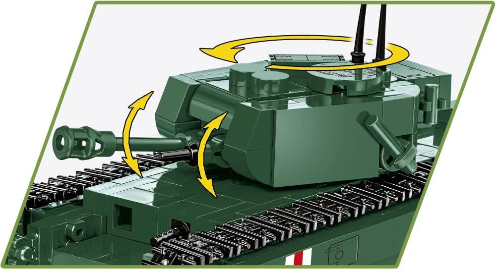 ミリタリー ブロック チャーチル MK.IV 戦車 COBI 精巧組立キット 505ピース 高品質素材 可動砲塔 開閉ハッチ 忠実再現 第二次世界大戦 英国歩兵戦車 頑丈装甲 履帯特徴 歴史学習 空間認識 創造性育成 8歳以上 大人向け コレクター