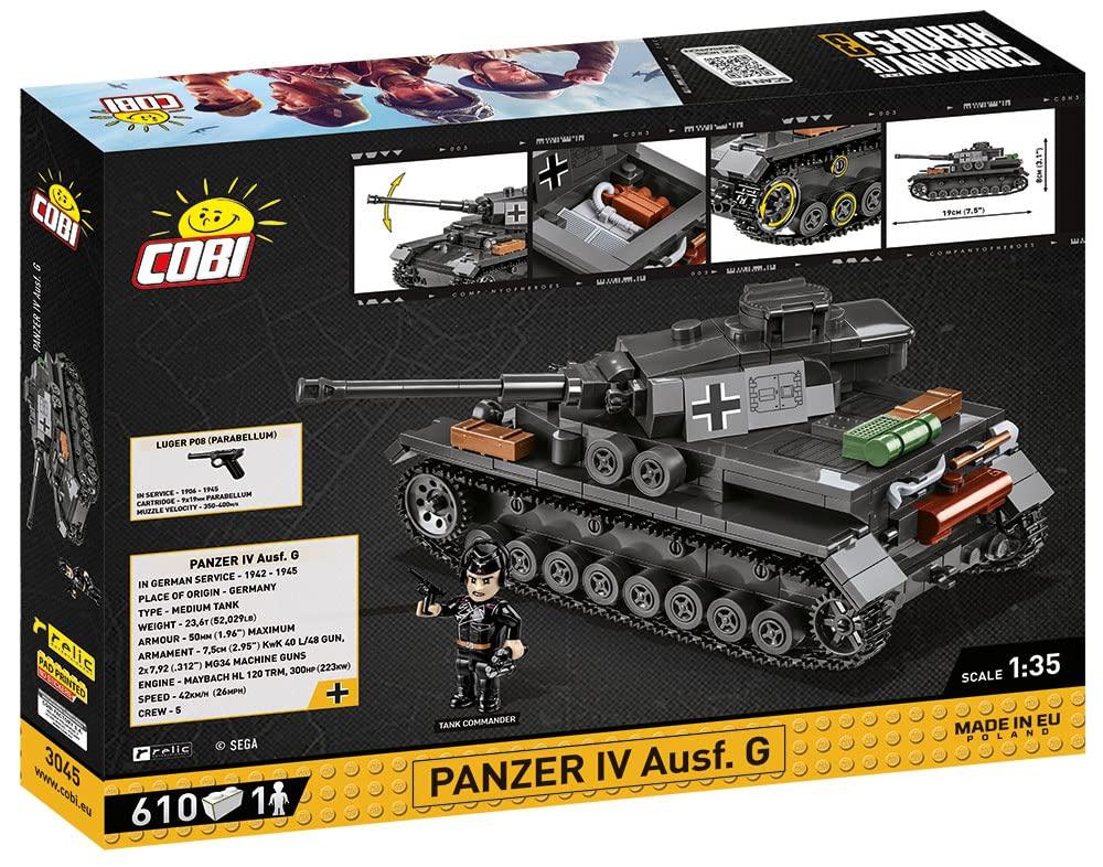 ブロック組立セット Company of Heroes 3 Panzer IV Ausf. G COBI 公式ライセンス 第二次世界大戦モデル 1対35スケール 履帯可動 砲塔回転 ハッチ開閉 高精度フィギュア付属 戦車遊べる構造 精密プリント歴史再現 コレクター向け