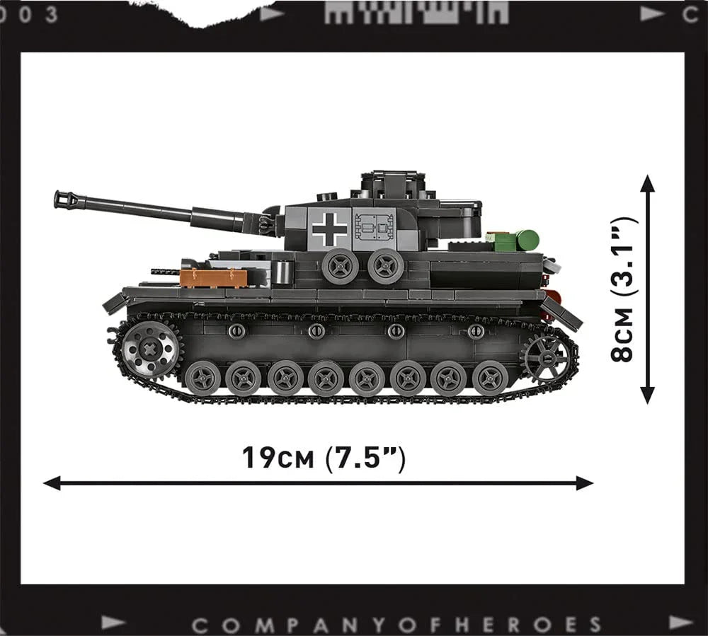 ブロック組立セット Company of Heroes 3 Panzer IV Ausf. G COBI 公式ライセンス 第二次世界大戦モデル 1対35スケール 履帯可動 砲塔回転 ハッチ開閉 高精度フィギュア付属 戦車遊べる構造 精密プリント歴史再現 コレクター向け