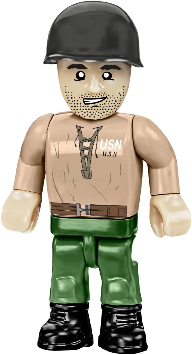 レゴブロック COBI LCVP ヒギンズボート COBI ブロック ブロックモデル 歴史的 上陸用舟艇 35スケール 全長36cm 可動前部ランプ 昇降機構 機関銃可動式 舵 エンジンハッチ 高品質印刷 スタンド付属 ミリタリー